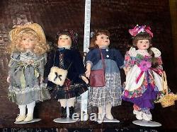 Vintage Porcelain Dolls Lot Of 16 Various Brands Excellent Condition