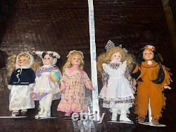 Vintage Porcelain Dolls Lot Of 16 Various Brands Excellent Condition