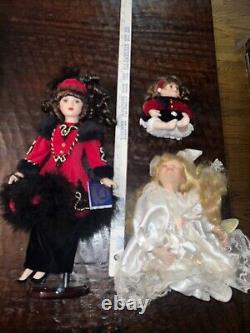 Vintage Porcelain Dolls Lot Of 16 Various Brands Excellent Condition