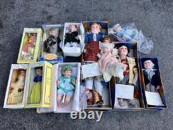 Vintage Porcelain Dolls Mixed Lot of 11 Various Makes and Sizes