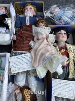Vintage Porcelain Dolls Mixed Lot of 11 Various Makes and Sizes