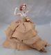 Vintage Porcelain Half Doll Girl Pin Cushion. Made In Japan. Approx 6.5 Tall