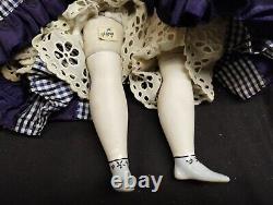 Vintage Porcelain Head 16 inch Doll withBisque Arms & LegsCloth Body