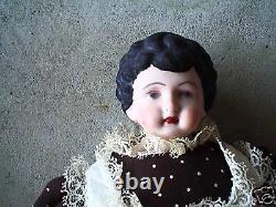 Vintage Porcelain Head Cloth Germany 252 Marked Maid Doll