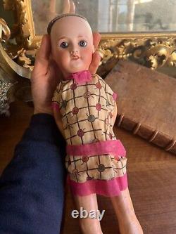 Vintage Porcelain Head Doll Antique Sulfure Eyes