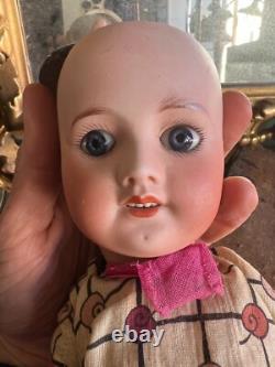 Vintage Porcelain Head Doll Antique Sulfure Eyes