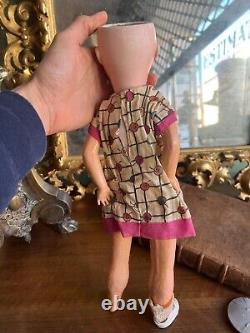 Vintage Porcelain Head Doll Antique Sulfure Eyes