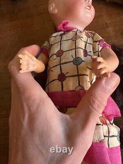 Vintage Porcelain Head Doll Antique Sulfure Eyes
