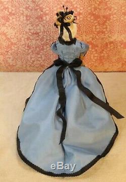 Vintage Porcelain Lady Doll in Gorgeous Blue Gown by Roz Dollhouse Miniature