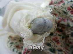 Vintage Porcelain Rabbit Head Victorian Style Dress Doll Paws Toes Hand Painted