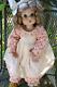 Vintage Porcelain/stuffed Doll Hand Made Girl-sits- By Lena Murphy-rare