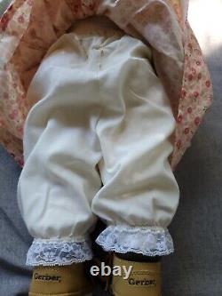 Vintage Porcelain/Stuffed Doll Hand Made Girl-sits- By Lena Murphy-RARE