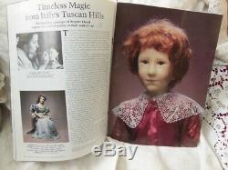 Vintage Porcelain and Wax Doll Brigitte Deval Doll Artist 1980s one of a kind