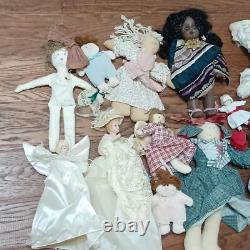 Vintage Porcelain and other dolls Lot of 23 plus some accessories and parts. PO