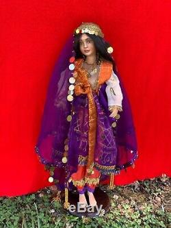 Vintage RETIRED Gypsy Belly Dancer Porcelain Doll 20 Paradise Galleries m17