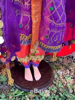 Vintage RETIRED Gypsy Belly Dancer Porcelain Doll 20 Paradise Galleries m17