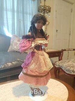 Vintage Rare Black Gypsy Doll Gitana With Stunning Lavender Eyes