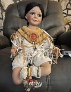 Vintage Rare Indian Porcelain Doll 13in Tall