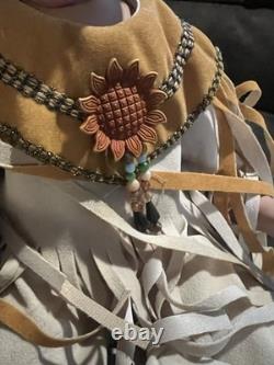 Vintage Rare Indian Porcelain Doll 13in Tall