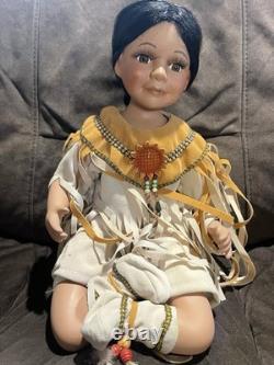 Vintage Rare Indian Porcelain Doll 13in Tall