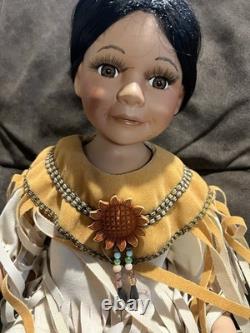 Vintage Rare Indian Porcelain Doll 13in Tall