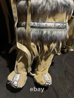 Vintage Rare Indian Porcelain Doll 22in. Tall