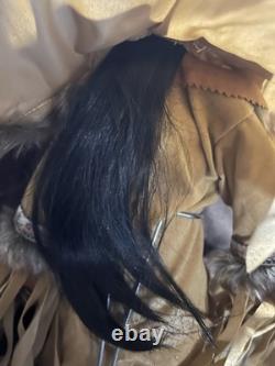 Vintage Rare Indian Porcelain Doll 22in. Tall