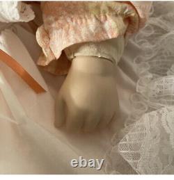Vintage Realistic Porcelain Face & Hands Blonde & Blue Eyes Petticoat Baby Doll