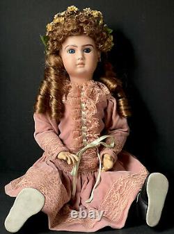 Vintage Reproduction of Antique French Tete Jumeau 24 Doll Porcelain Head