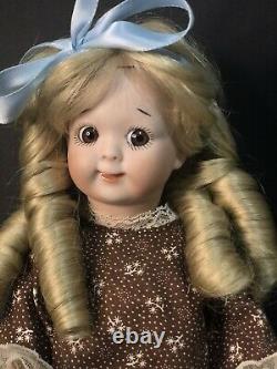 Vintage Reproduction of Googly Eyes 13 Porcelain Doll
