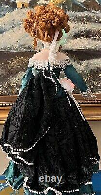 Vintage Rustie Collectible Porcelain Doll Holly Fiber Optic, 16 in+5in(stand)