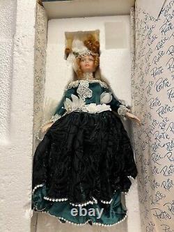 Vintage Rustie Collectible Porcelain Doll Holly Fiber Optic, 16 in+5in(stand)