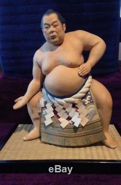 Vintage Sato Hakata Japanese Sumo Champ Porcelain Doll Figurine