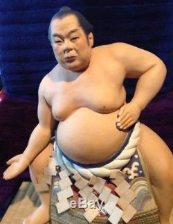 Vintage Sato Hakata Japanese Sumo Champ Porcelain Doll Figurine