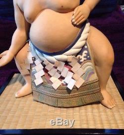 Vintage Sato Hakata Japanese Sumo Champ Porcelain Doll Figurine