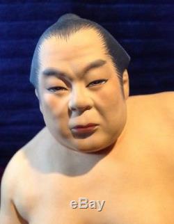 Vintage Sato Hakata Japanese Sumo Champ Porcelain Doll Figurine