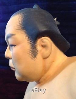 Vintage Sato Hakata Japanese Sumo Champ Porcelain Doll Figurine