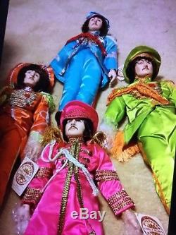 Vintage Sgt. Pepper Starshine Beatles Porcelain Dolls. 4 Dolls with coas boxes