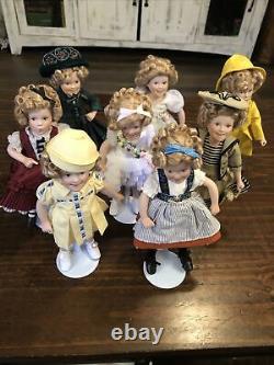Vintage Shirley Temple Danbury Porcelain 10 Doll LOT of 8