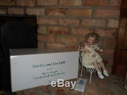 Vintage Shirley Temple Doll- Danbury Mint Porcelain Boxed Shirley And Her Doll