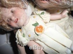 Vintage Shirley Temple Doll- Danbury Mint Porcelain Boxed Shirley And Her Doll