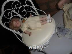 Vintage Shirley Temple Doll- Danbury Mint Porcelain Boxed Shirley And Her Doll