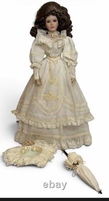 Vintage Show Stoppers Victorian Style Porcelain Collector Doll 28 Tall w Access