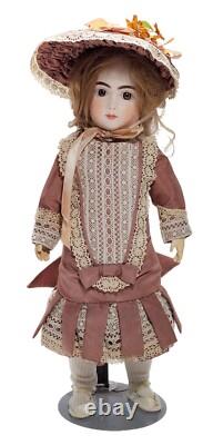 Vintage Signed Porcelain Hand Painted Victorian Style Laced Clothing 15 Doll