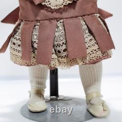 Vintage Signed Porcelain Hand Painted Victorian Style Laced Clothing 15 Doll