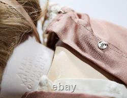 Vintage Signed Porcelain Hand Painted Victorian Style Laced Clothing 15 Doll