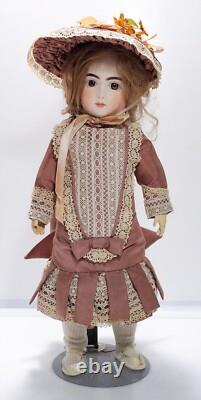 Vintage Signed Porcelain Hand Painted Victorian Style Laced Clothing 15 Doll