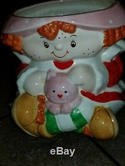 Vintage Strawberry Shortcake RARE 1983 Ceramic Cookie Jar Canister Flawless