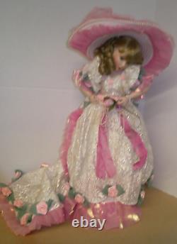 Vintage The Franklin Mint Porcelain Blushing Rose Doll by Maryse Nicole