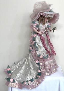 Vintage The Franklin Mint Porcelain Blushing Rose Doll by Maryse Nicole